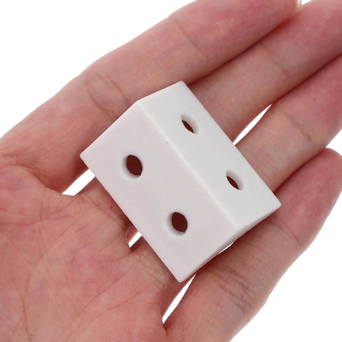 White Plastic Corner Brackets 20-Pack, 90-Degree Shelf Supports With Four-Hole Design For Drawers And Cabinets