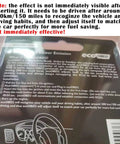 Packaging of Fuel Saver Chip For Gasoline Cars Eco Tuning Box with instructions and warnings visible