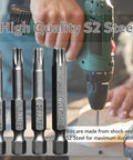 Eight Piece Torx Star Security Screwdriver Bits Set Magnetic Tamper Proof T8 T10 T15 T20 T25 T27 T30 T40 with S2 steel bits.