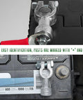 Heavy Duty Car Battery Terminal Connectors Swap Top Post To Side Post In Minutes With Positive And Negative Lead Cables on a battery.
