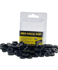 Assorted Flat Washer Pro Set In Black, 100 Piece Plumbing Repair Kit With 10 Inch And Metric Sizes, rubber washers visible
