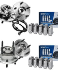 4WD Wheel Bearing Hubs Kit For Jeep Commander 2006 2010 And Grand Cherokee 2005 2010 Front And Rear Hub Bearings With 20 Chrome Lug Nuts ABS Compatible