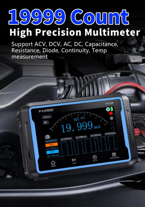 Plus Edition 3in1 Portable Oscilloscope Multimeter And DDS Signal Generator With Touch Screen Tablet in automotive use.