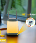 Two Pack LED Camping Lights Lanterns Battery Powered With Three Modes Portable Night Light for versatile lighting indoors.