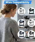 Top Notch 6 Pack Water Filter Replacement For Breville Espresso Machine Barista Touch Oracle Pro Double Boiler Systems Easy Twist Install displayed beside compatible machines.