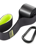 Badass Heavy Duty Padded Door Anchor For Resistance Bands And Suspension Training Rock Solid Gym Hook with black strap and carabiner.