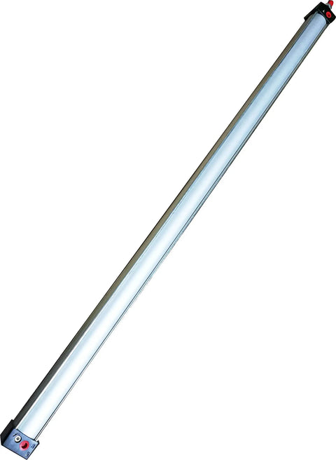 Double Acting Pneumatic Air Cylinder With Aluminum Alloy Magnetic Rod SC 40 X 1000, showing full length and components.