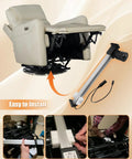 Beefy Yet Smooth Linear Actuator For Kaidi KDPT007 Series Power Recliner Lift Chair Motor Replacement shown installed in recliner.