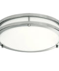 Bright As Day LED Flush Mount Ceiling Light 10 Inch Dimmable 1350lm 5000K Daylight Brushed Nickel Round Fixture