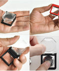 Close-up of Two Pack Push Button Switch Cover Collision Resistant Dustproof Safety Protector for 39x34mm Square Mounting Hole