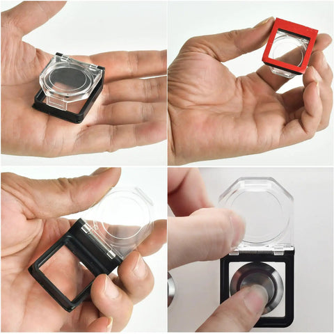 Close-up of Two Pack Push Button Switch Cover Collision Resistant Dustproof Safety Protector for 39x34mm Square Mounting Hole