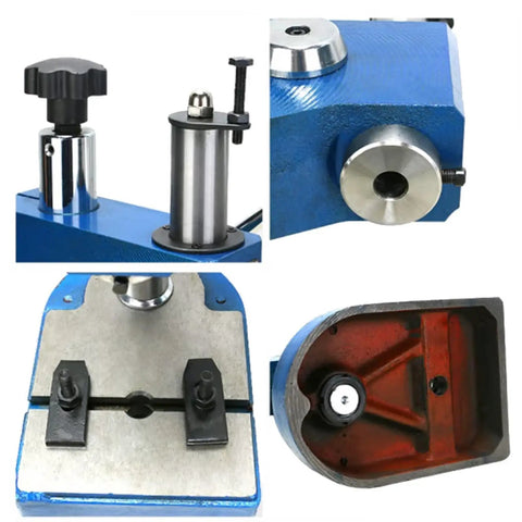 Rugged As Nails Heavy Duty Manual Arbor Press with steel base, adjustable height, and rotatable head for precision work.