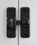 Matte Black 90 And 180 Degree Barn Door Latch Lock, Zinc Alloy Flip Latch For Cabinets, Bathrooms, Barns, Gardens, Windows And Small Pet Cages