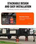 RV Leveling Blocks For Trailers And Campers, 6000 Lbs Capacity Polypropylene Stabilizer, stackable design under trailer