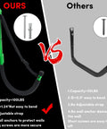 Tough As Nails Kayak Wall Mount Rack And Storage Holder 2 Pack Heavy Duty Steel, adjustable nylon strap comparison with others.