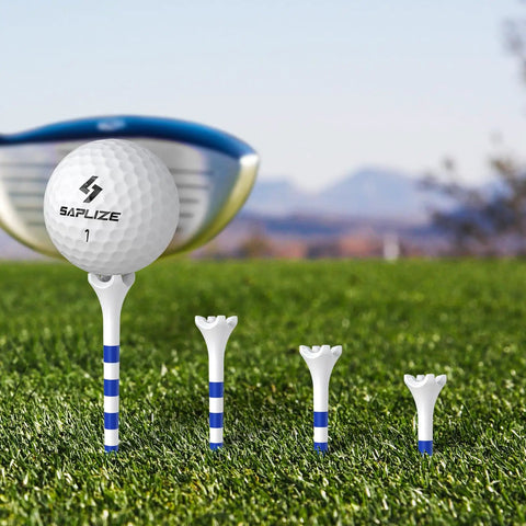 Pro Grade Durable Plastic Golf Tees 120 Pack One And One Half Inch And Three And One Quarter Inch With Reinforced Four Prong Head Design