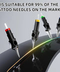 Wireless Tattoo Pen Kit with 20 cartridges and black needle holders for 99% of market, beginner friendly pro supplies