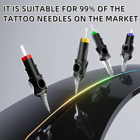 Wireless Tattoo Pen Kit with 20 cartridges and black needle holders for 99% of market, beginner friendly pro supplies
