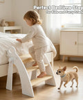 Kid Approved Step Stool For Toddlers And Kids With Adorable Elephant Handles Foldable Bathroom Counter Helper solid grip surface for kids stepping up to bed
