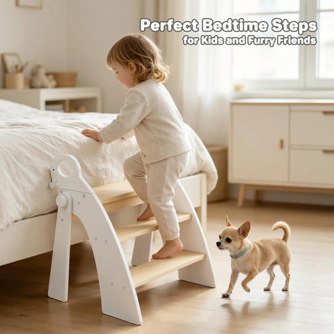 Kid Approved Step Stool For Toddlers And Kids With Adorable Elephant Handles Foldable Bathroom Counter Helper solid grip surface for kids stepping up to bed