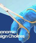 Double Curved Scissors Four And A Half Inch With Pro Grade Tungsten Carbide Inserts And Gold Plated Handle LaGrange Design