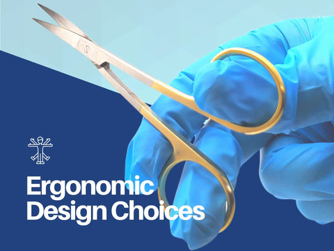 Double Curved Scissors Four And A Half Inch With Pro Grade Tungsten Carbide Inserts And Gold Plated Handle LaGrange Design