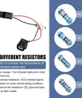 VCM Control Module Wiring Harness Kit With Four Resistors Plug And Play Line Socket For Gas Saver Performance Harness Accessories For Honda Accord Pilot Odyssey Black, showing 68/82/100/120 ohm resistors