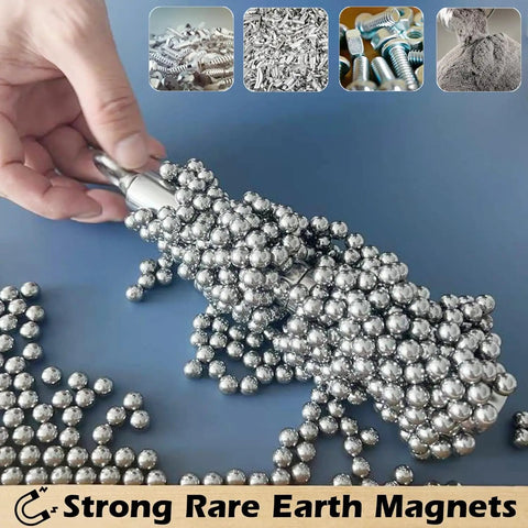Monster Strength Neodymium Magnet Bar Cylinder 1 Inch By 8 Inch Heavy Duty Rare Earth N45 Rod attracting metal balls