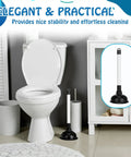 Heavy Duty Bulk Toilet Plungers 10 Pack Rubber Suction Cup Drain Pump With Plastic Handle Clog Remover Bathroom Supply in bathroom setting.