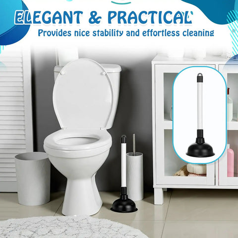 Heavy Duty Bulk Toilet Plungers 10 Pack Rubber Suction Cup Drain Pump With Plastic Handle Clog Remover Bathroom Supply in bathroom setting.