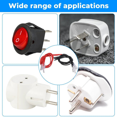 30 Piece Spade Crimp Terminal Kit With Insulating Sleeves And 20cm Wires In Red Black 2.8mm 4.8mm And 6.3mm Female Quick Splice Connectors