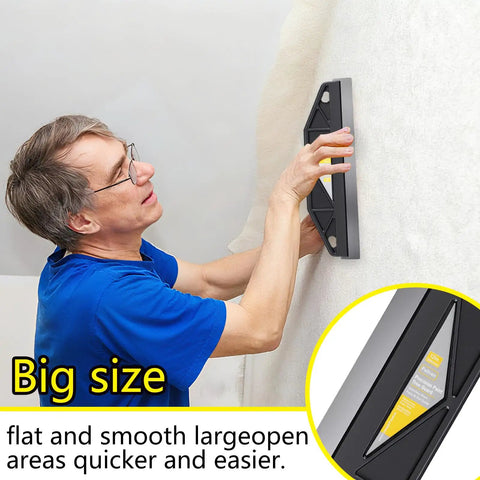 Man using 12 Inch Paint Edger and Guard Stainless Steel Straight Edge Tool for Walls and Ceilings, No Tape Alternative for Crisp Pro Grade Lines