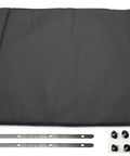 Pro Grade Wheelchair Seat Replacement 18 By 16 Inch Matte Black Nylon Upholstery Kit with mounting hardware and steel rails