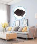 Heavy Duty Square Rubber Furniture Caster Cups Set Of Four delivering a rock solid non skid floor grip to lock your couch and dining chairs dead in their tracks brown