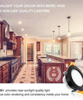 2 Inch LED Recessed Lights 3W Dimmable Downlights 3000K Warm White CRI80 Energy Saver in a modern kitchen setting