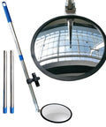 Grab And Go Telescoping Under Vehicle Inspection Mirror With Long Reach Handle for fast security checks, stainless pole