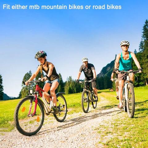 Group of cyclists on mountain bikes on a trail, ideal for Derailleur Shift Cable Kit For Mountain And Road Bikes use.