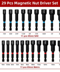 Beast Pro Grade Heavy Duty 29 Piece Magnetic Nut Driver Set with SAE and Metric sizes, Cr V Steel, on display
