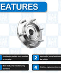 Front view of Front Wheel Hub Bearing Kit For Toyota 4Runner 1996-2001 2WD, Sequoia 2001-2007 2WD, Tundra 2000-2006 2WD, Tacoma 1999-2004 2WD Without ABS, showing metal construction and features.