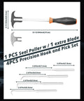 5 Piece Seal Puller And Pick And Hook Set For Automotive Repair, Heavy Duty Oil Seal Remover Tools, 31cm