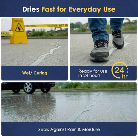 Self Leveling Concrete Crack Filler High Elasticity Waterproof Sealant 35.3 Oz Quick Dry DIY Outdoor Concrete Joint Repair