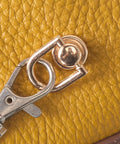 Close-up of gold D ring and ball head on leather for 4 Pcs Dope Gold D Rings For Purses Rotatable 360 Degree Metal Hardware With Studs Screw