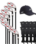 Right Handed K5s Hybrid Set For Seniors In Standard Length With Midsize Grips, Includes 3-PW Irons And Hybrids, Graphite Shafts, Senior Flex.