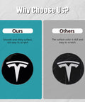 Comparison of 2.2 Inch Center Cap Sticker Set For Tesla Model 3 And Model Y Wheel Hub Cover Emblem Waterproof Adhesive Backing Black And White Rim Accent OEM Plus Vibe Easy Install No Tools Needed with competitors, highlighting smooth, scratch-resistant surface.