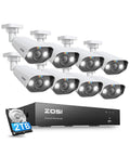 8 Channel 4K Spotlight PoE Security Camera System With Eight 8MP Outdoor Indoor Metal Cameras Including Person And Vehicle Detection