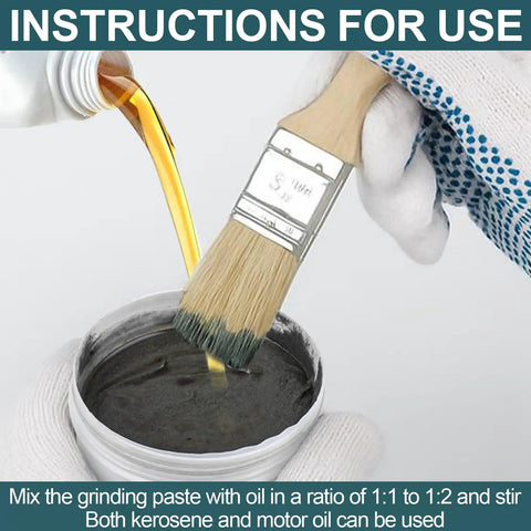 2 Pack Reel Lawn Mower Sharpening Kit With 80 Grit And 120 Grit For DIY Backlapping And Maintenance Includes 350 Grams Backlapping Compound For Budget Friendly Sharpening And Smoother Cut, paste mixing instructions
