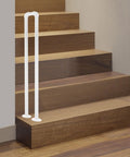 Built Tough U Shaped Stair Handrail Featuring Smooth Powder Coated Metal Body And Spaced Anchor Plates For Heavy Duty Wall Mount Step Guardrails That Never Skimp On Stability on staircase