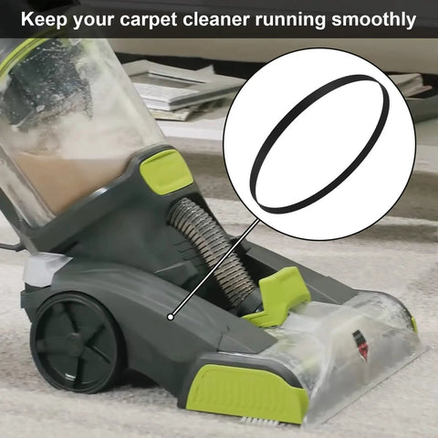 Replacement Belts For Dual Power Max Carpet Vacuum Cleaner Compatible With FH51000 FH51001 FH51002 FH51010 FH54010 FH51000RM FH51000NC FH54000 Easy To Install Durable Pack Of 2 beside vacuum cleaner