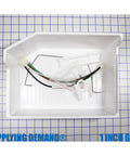 Refrigerator Ice Maker Assembly Replacement Kit For Top Mount Models W10715709 W10365049 tray wires on grid surface.