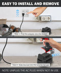 Real Deal AC To DC Voltage Converter For Milwaukee M18 Power Tools installation steps showing adapter plug and tool use.